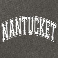 Nantucket Massachusetts Varsity Style Pink With White Text Cotton Canvas Backpack