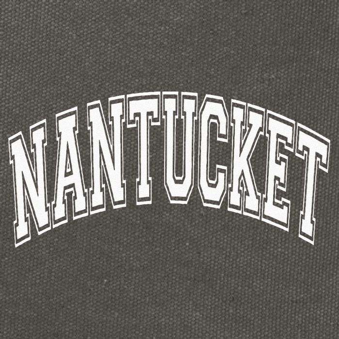 Nantucket Massachusetts Varsity Style Pink With White Text Cotton Canvas Backpack