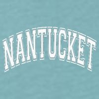 Nantucket Massachusetts Varsity Style Pink With White Text Sueded Cloud Jersey T-Shirt