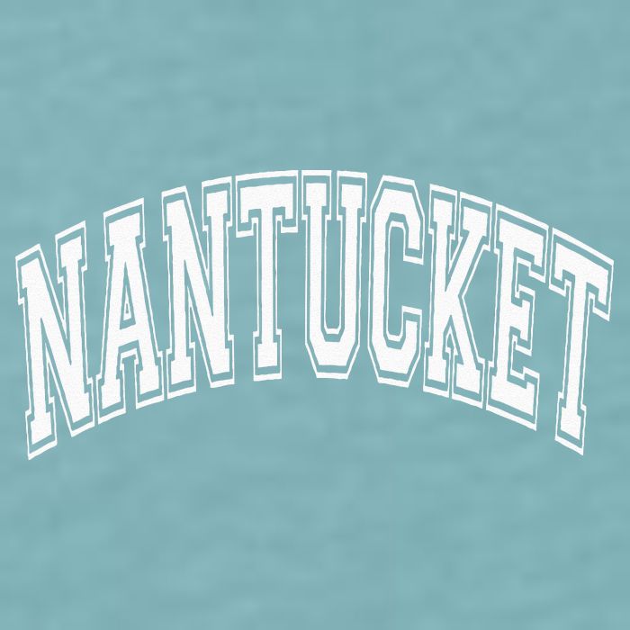 Nantucket Massachusetts Varsity Style Pink With White Text Sueded Cloud Jersey T-Shirt