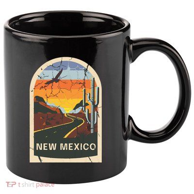 New Mexico Vintage 11oz C Handle Ceramic Mug