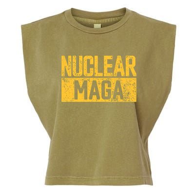 Nuclear Maga Vintage Distressed Nuclear Maga Garment-Dyed Women's Muscle Tee