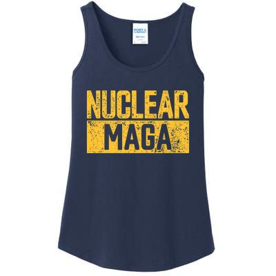 Nuclear Maga Vintage Distressed Nuclear Maga Ladies Essential Tank