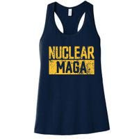 Nuclear Maga Vintage Distressed Nuclear Maga Women's Racerback Tank