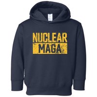 Nuclear Maga Vintage Distressed Nuclear Maga Toddler Hoodie