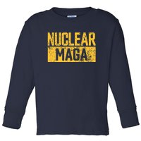 Nuclear Maga Vintage Distressed Nuclear Maga Toddler Long Sleeve Shirt