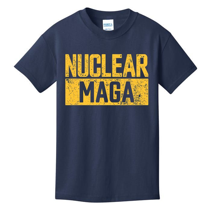 Nuclear Maga Vintage Distressed Nuclear Maga Kids T-Shirt