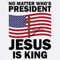 No Matter WhoS President Jesus Is King Flat Bill Trucker Hat