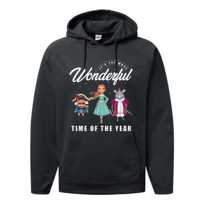 Nutcracker Most Wonderful Time Of The Year Ballet Dance Xmas Performance Fleece Hoodie