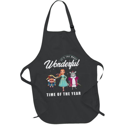 Nutcracker Most Wonderful Time Of The Year Ballet Dance Xmas Full-Length Apron With Pockets