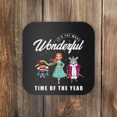 Nutcracker Most Wonderful Time Of The Year Ballet Dance Xmas Coaster