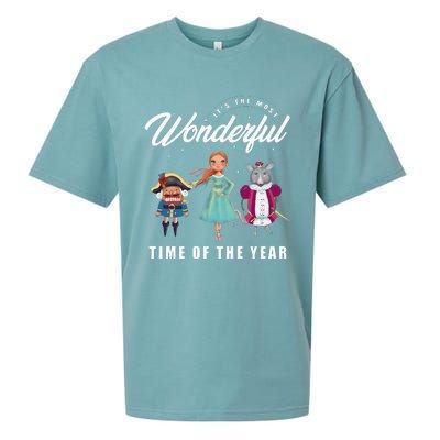 Nutcracker Most Wonderful Time Of The Year Ballet Dance Xmas Sueded Cloud Jersey T-Shirt