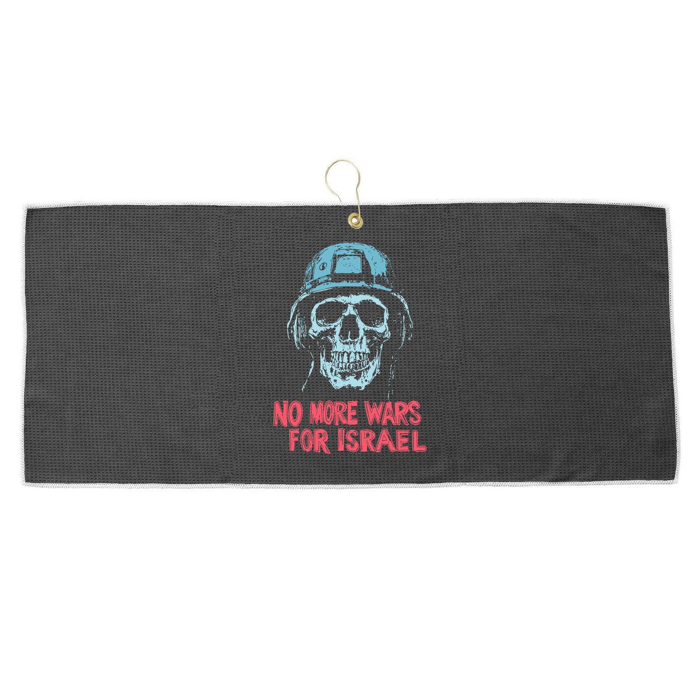 No More Wars For Israel Large Microfiber Waffle Golf Towel