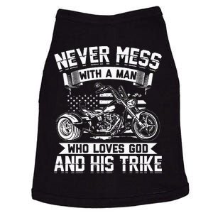 Never Mess With A Man Who Loves God And His Trike Doggie Tank