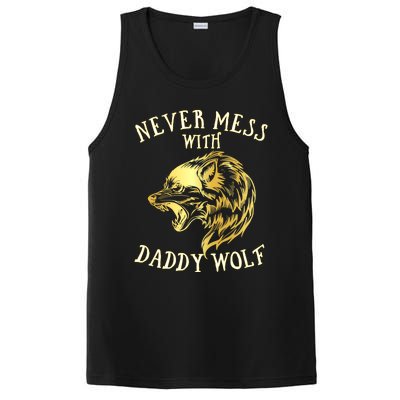 Never Mess With Daddy Wolf Gift PosiCharge Competitor Tank