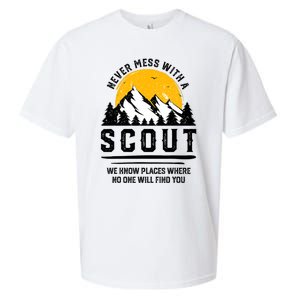 Never Mess With A Scout Funny Camping Proud Scout Scouting Sueded Cloud Jersey T-Shirt