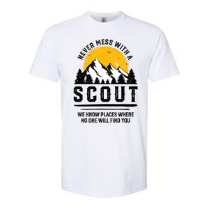 Never Mess With A Scout Funny Camping Proud Scout Scouting Softstyle CVC T-Shirt