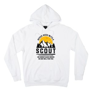 Never Mess With A Scout Funny Camping Proud Scout Scouting Hoodie