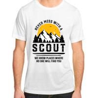 Never Mess With A Scout Funny Camping Proud Scout Scouting Adult ChromaSoft Performance T-Shirt