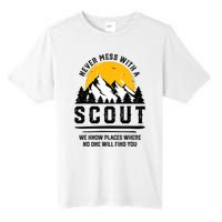 Never Mess With A Scout Funny Camping Proud Scout Scouting Tall Fusion ChromaSoft Performance T-Shirt