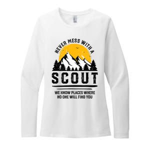 Never Mess With A Scout Funny Camping Proud Scout Scouting Womens CVC Long Sleeve Shirt