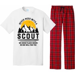 Never Mess With A Scout Funny Camping Proud Scout Scouting Pajama Set