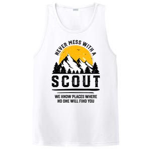 Never Mess With A Scout Funny Camping Proud Scout Scouting PosiCharge Competitor Tank