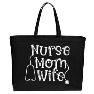 Nurse Mom Wife Stethoscope Mom Wife Nurse Cool Gift Cotton Canvas Jumbo Tote