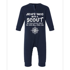 Never Mess With A Scout Infant Fleece One Piece