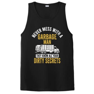 Never Mess With A Garbage Funny Trash Truck Driver Great Gift PosiCharge Competitor Tank