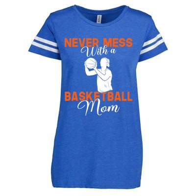 Never Mess With A Basketball Mom Gift Enza Ladies Jersey Football T-Shirt