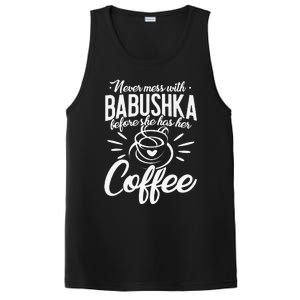 Never Mess With Babushka Coffee Russian Grandma Mother's Day PosiCharge Competitor Tank