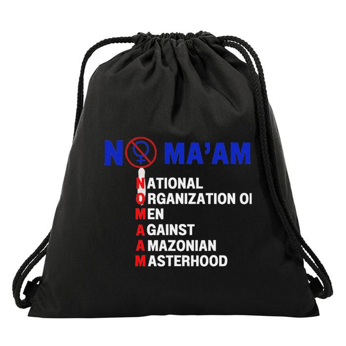 No MaAm Yes Maam Married With For Children Drawstring Bag