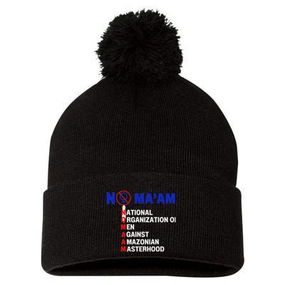 No MaAm Yes Maam Married With For Children Pom Pom 12in Knit Beanie