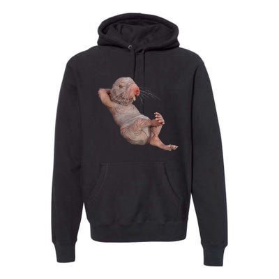 Naked Molerat Zookeeper Safari Animal Lover Mole Rat Premium Hoodie