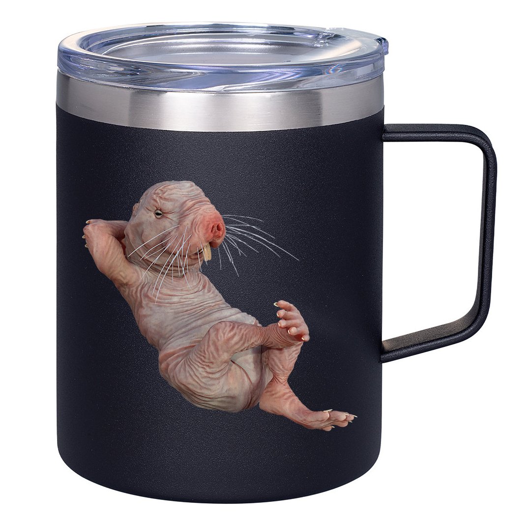 Naked Molerat Zookeeper Safari Animal Lover Mole Rat 12oz Stainless Steel Coffee Mug