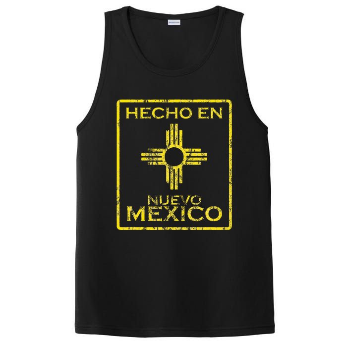 New Mexico Zia Symbol Distressed Hecho En New Mexico PosiCharge Competitor Tank