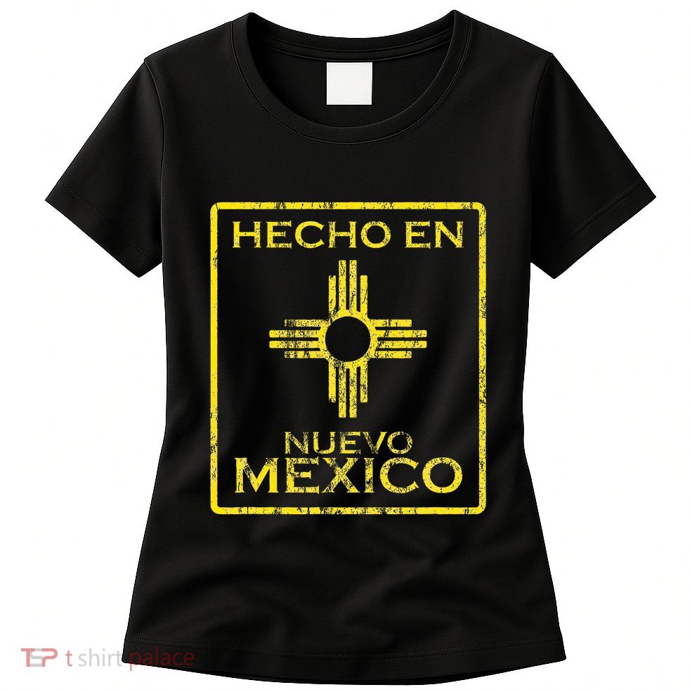 New Mexico Zia Symbol Distressed Hecho En New Mexico Women's T-Shirt