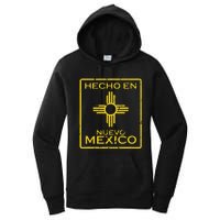 New Mexico Zia Symbol Distressed Hecho En New Mexico Women's Pullover Hoodie