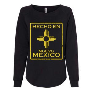 New Mexico Zia Symbol Distressed Hecho En New Mexico Womens California Wash Sweatshirt