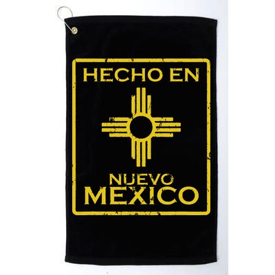 New Mexico Zia Symbol Distressed Hecho En New Mexico Golf Towel