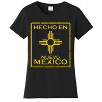 New Mexico Zia Symbol Distressed Hecho En New Mexico Women's T-Shirt