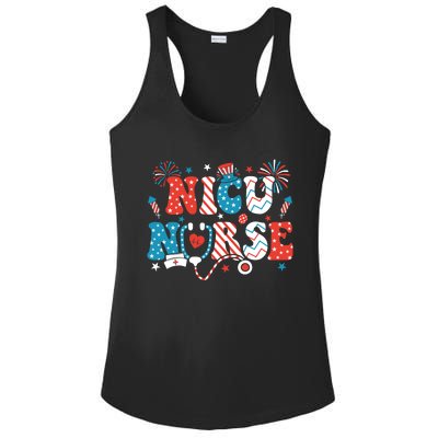 Nicu Nurse 4Th Of July American Flag Patriotic Nicu Nurse Gift Ladies PosiCharge Competitor Racerback Tank