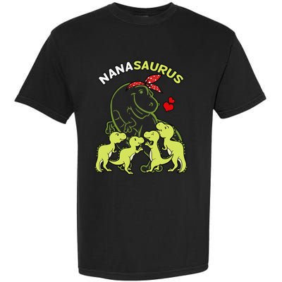 Nanasaurus Nana 4  Dinosaur Mother's Day Garment-Dyed Heavyweight T-Shirt