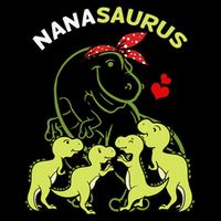Nanasaurus Nana 4  Dinosaur Mother's Day Flexfit Unipanel Trucker Cap