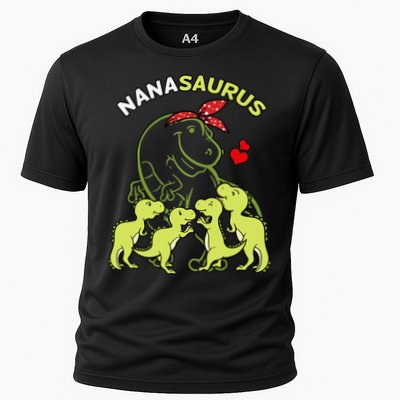 Nanasaurus Nana 4  Dinosaur Mother's Day Performance Shirt