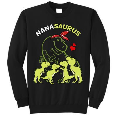 Nanasaurus Nana 4  Dinosaur Mother's Day Sweatshirt