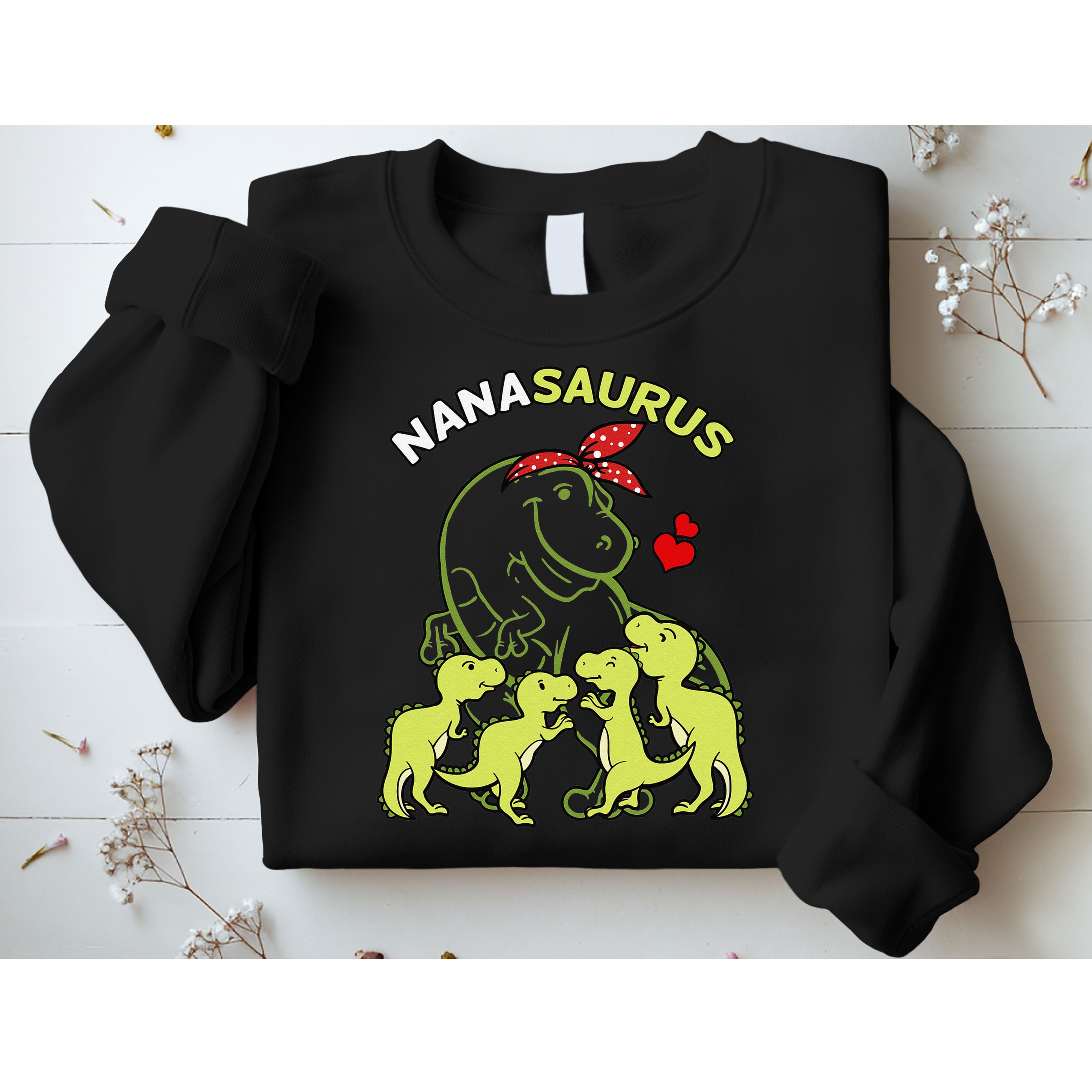 Nanasaurus Nana 4  Dinosaur Mother's Day Sweatshirt