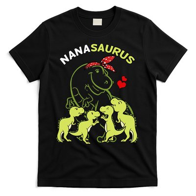 Nanasaurus Nana 4  Dinosaur Mother's Day T-Shirt