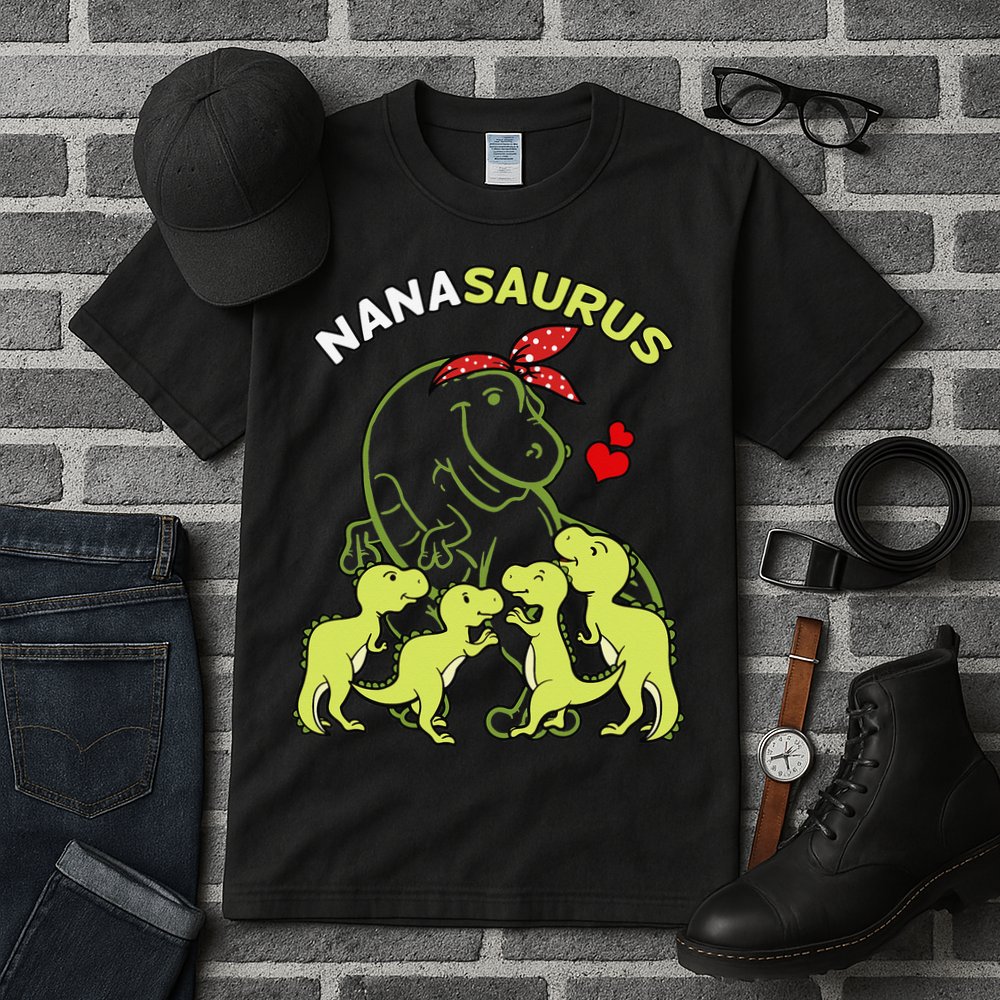 Nanasaurus Nana 4  Dinosaur Mother's Day Tall T-Shirt